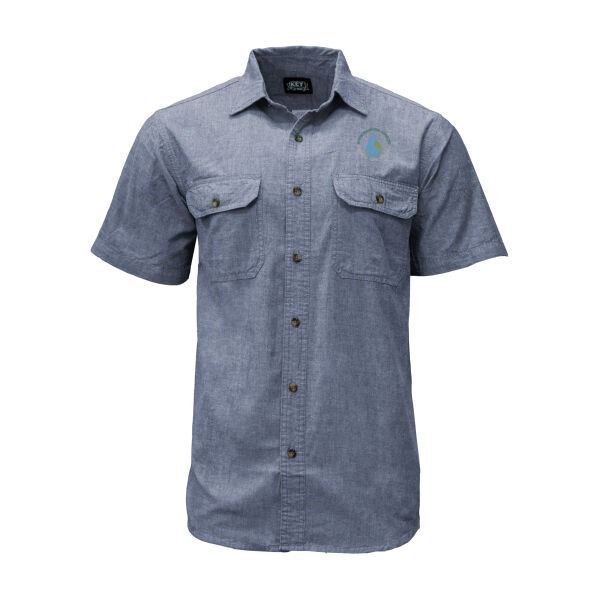 Blue Chambray Short Sleeve Work Shirt Thumbnail